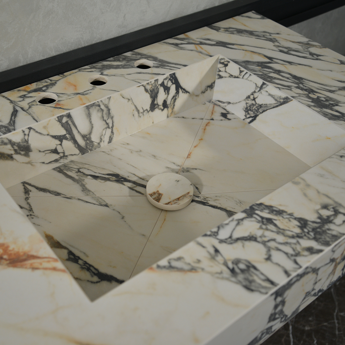 HANDCRAFTED MATERIA CORCHIA GOLD ENGINEERED PORCELAIN SINK (ES-050)