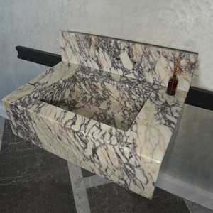 CUSTOM HANDCRAFTED CALACATTA VIOLA MARBLE SINK (NS-093)