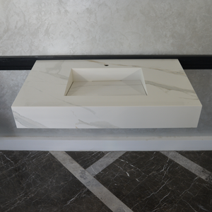 HANDCRAFTED CALACATTA ORO HIGH ENGINEERED PORCELAIN SINK (ES-050)