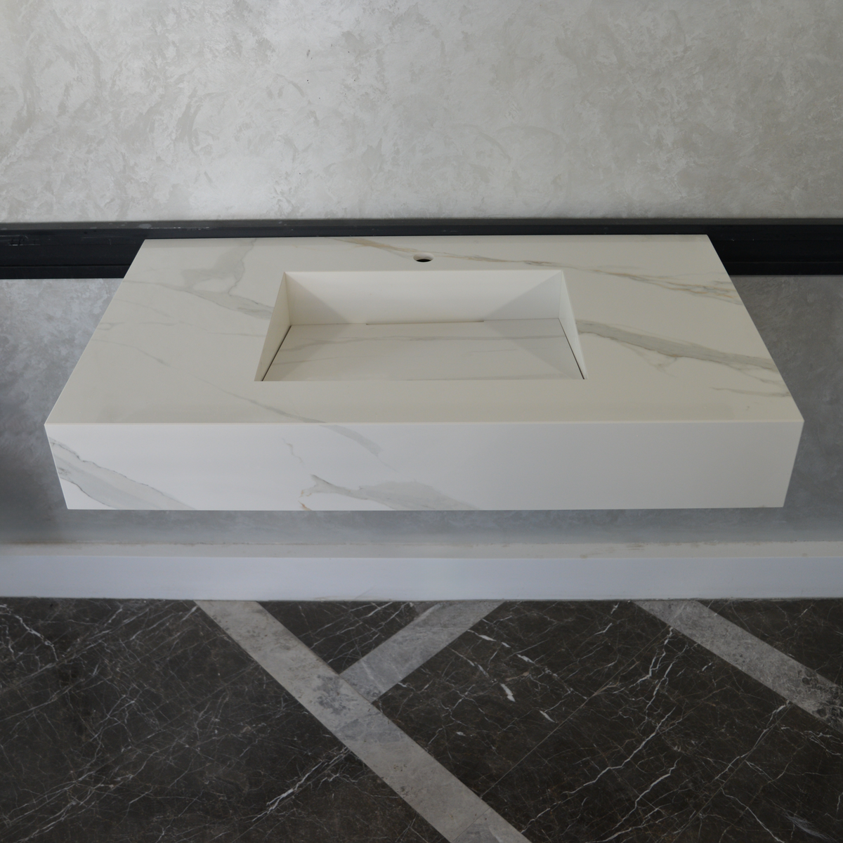 HANDCRAFTED CALACATTA ORO HIGH ENGINEERED PORCELAIN SINK (ES-050)