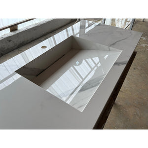 HANDCRAFTED EXTRA STATUARIO HIGH ENGINEERED PORCELAIN SINK (ES-059)