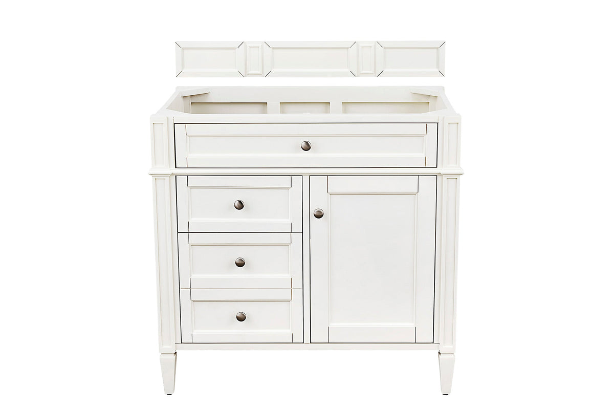 James Martin Brittany 36" Single Bathroom Vanity, Bright White