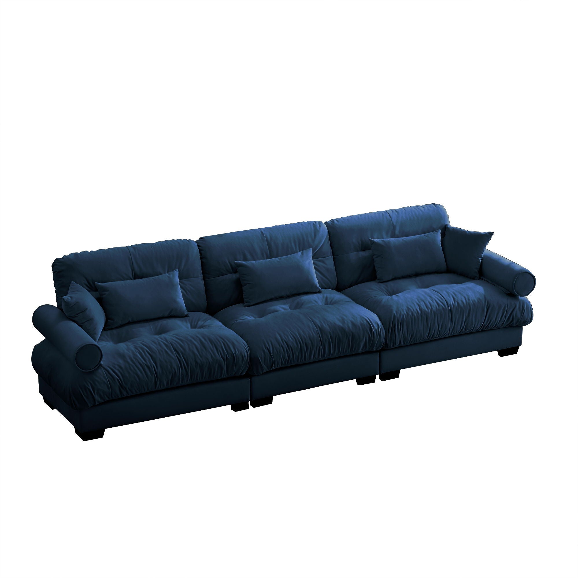 Modern Oversize Sofa with Cloud-Like Comfort - Fabric Stationary Sofa