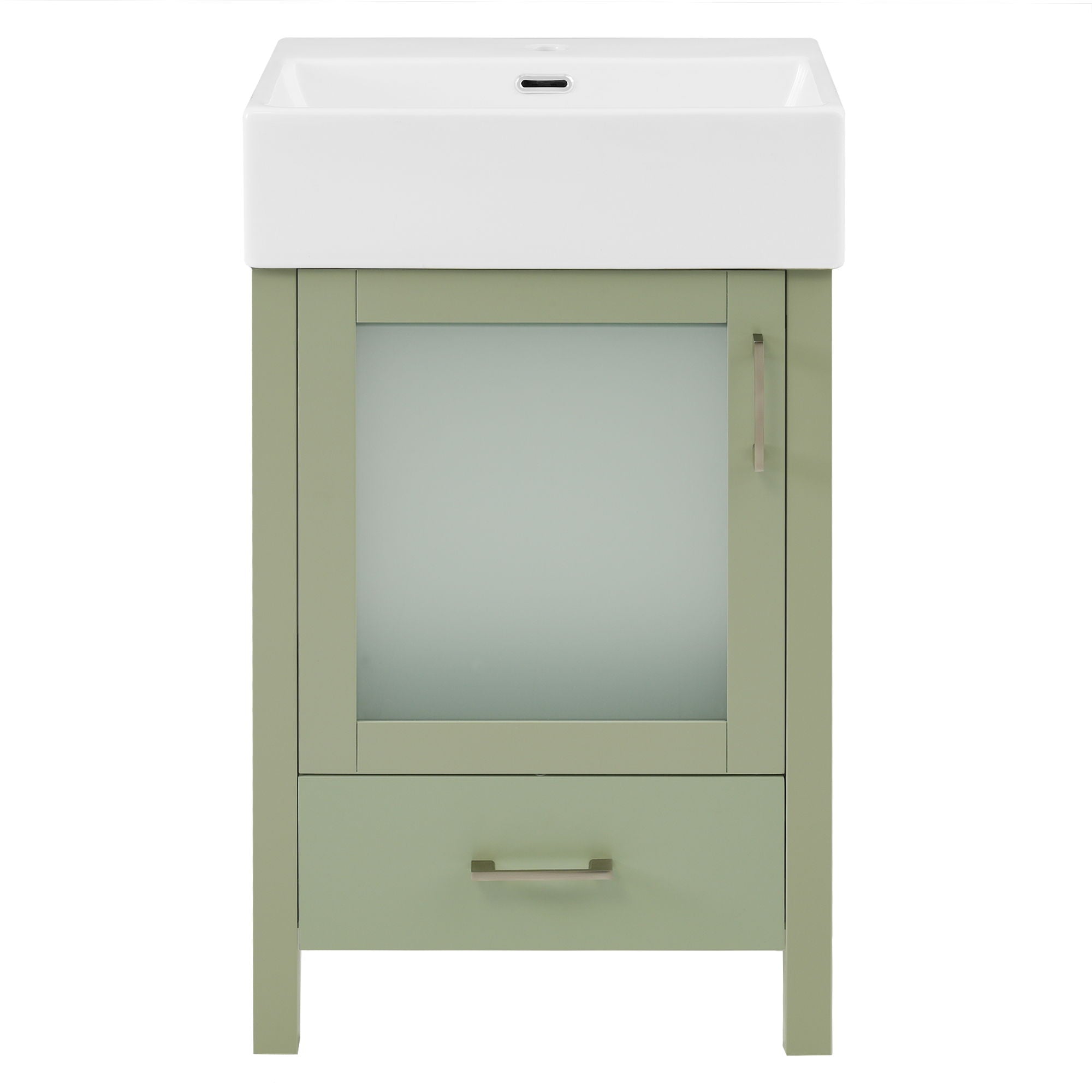 Bathroom Vanity with Ceramic Sink and Ample Storage - Blue, Green, or Black