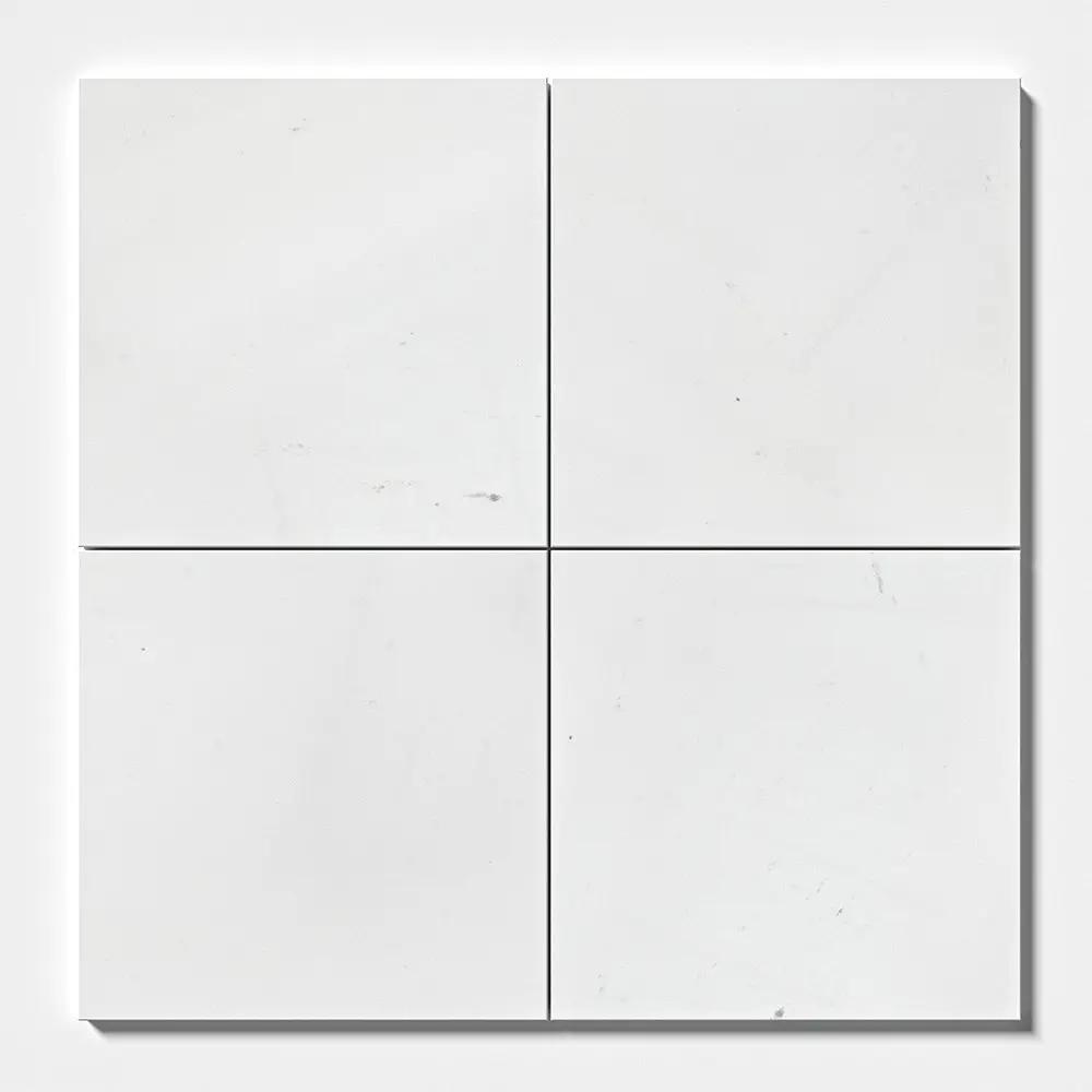 Alpina White Polished Marble Tiles 12x12