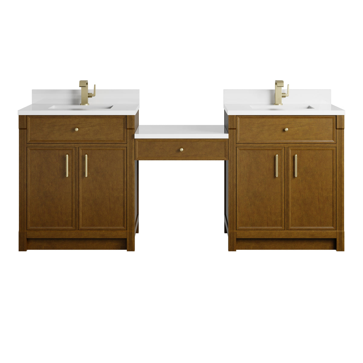 James Martin Bellshire 84" Single Bathroom Vanity, Honey Oak