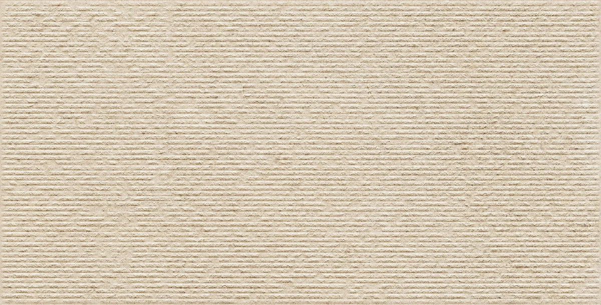 Veneer World Atelier Mood Sand Combed Limestone Look Porcelain Accent Tiles 12x24