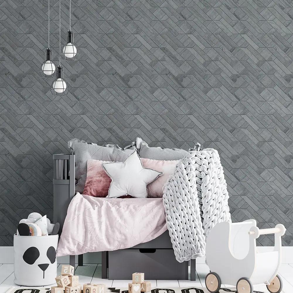 Athens Grey Dark, Atelier Grey Light Honed Desing Bm 101 Waterjet Marble Mosaics 4x7 1/2