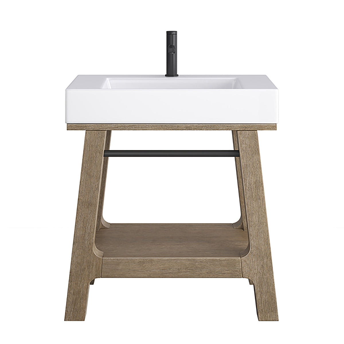 James Martin Auburn 31.5" Single Console Vanity, Weathered Timber
