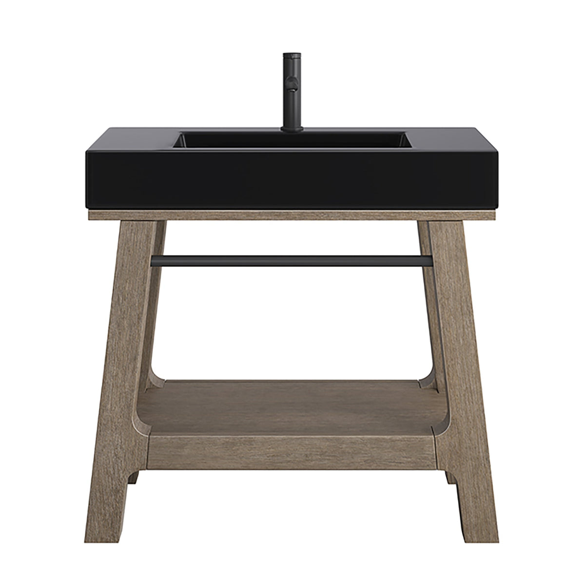 James Martin Auburn 36" Single Console Vanity, Weathered Timber