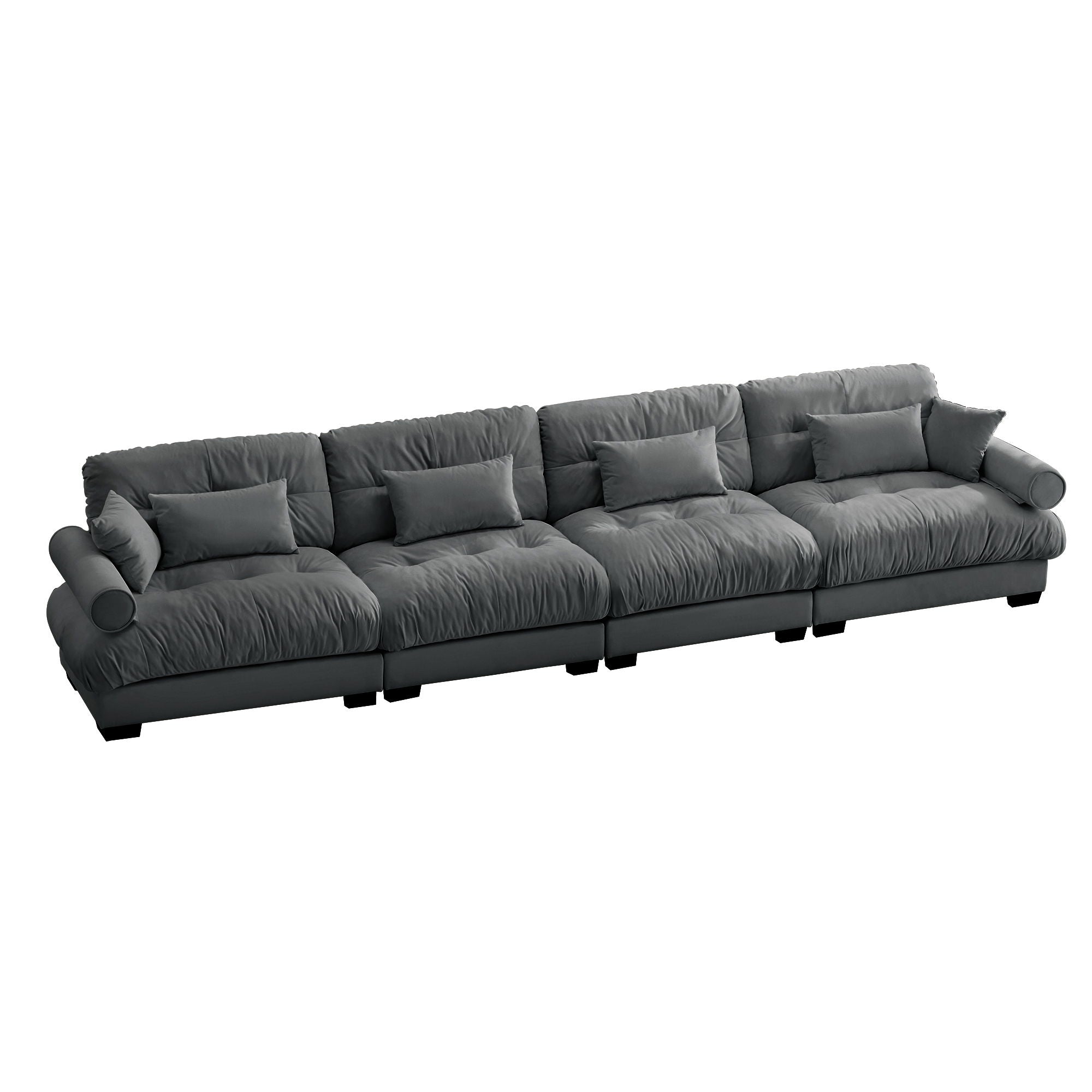 Oversized Modular Sectional Sofa with Deep Seat – Available in Dark Gray, Blue, or Beige