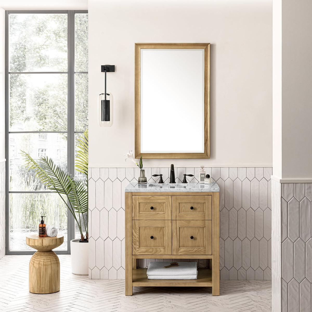 James Martin Breckenridge 30" Single Bathroom Vanity, Light Natural Oak