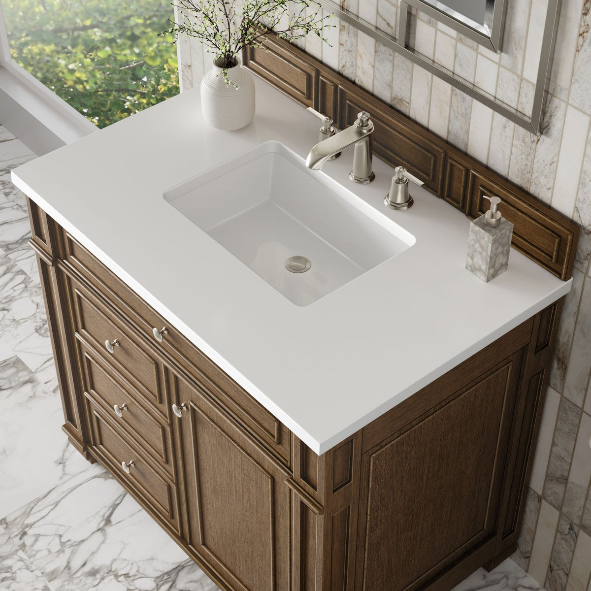 James Martin Bristol 36" Single Bathroom Vanity, Saddle Brown