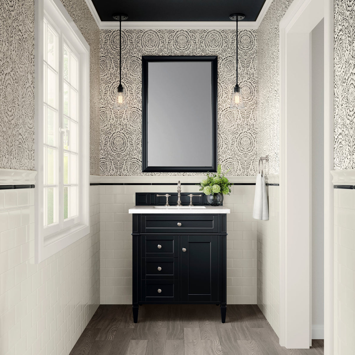 James Martin Brittany 30" Single Bathroom Vanity, Black Onyx