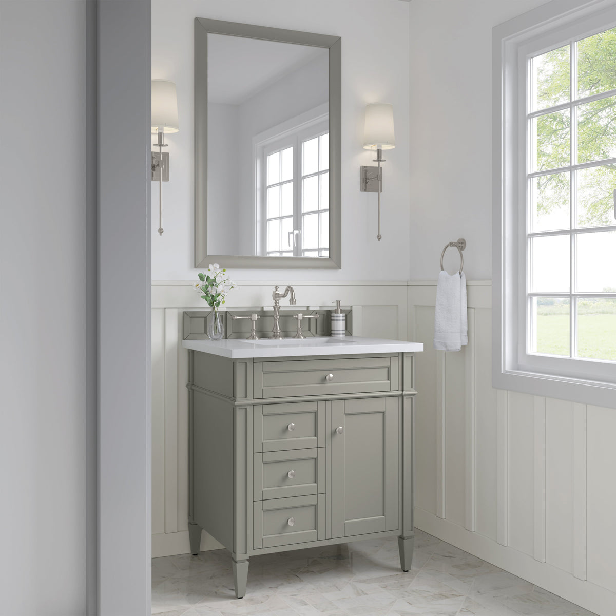 James Martin Brittany 30" Single Bathroom Vanity, Urban Gray