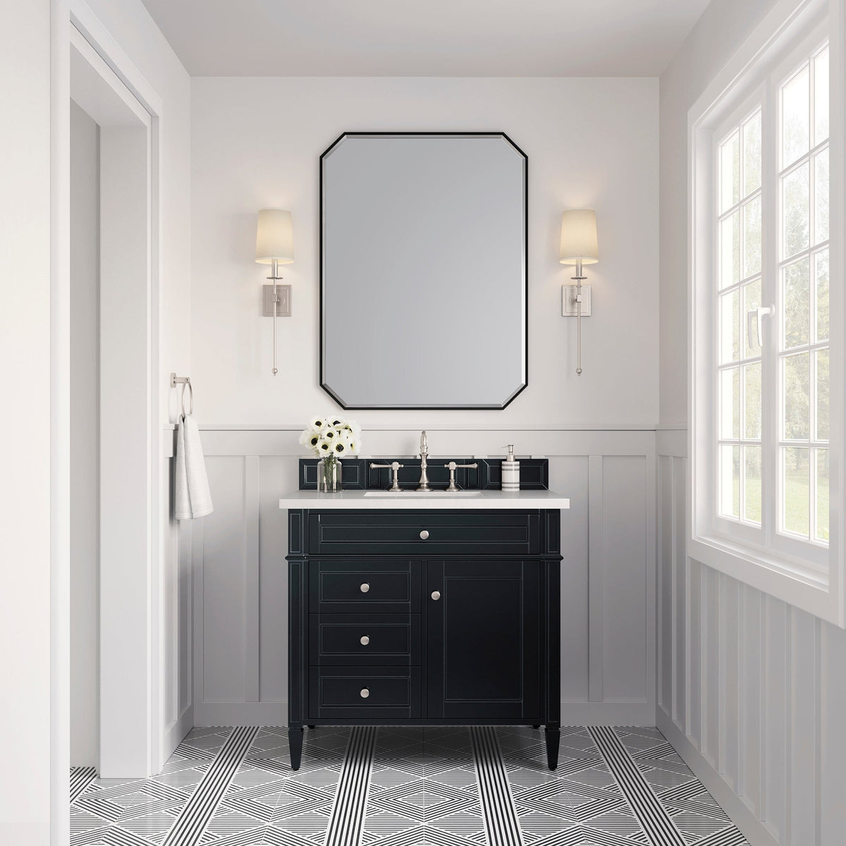 James Martin Brittany 36" Single Bathroom Vanity, Black Onyx