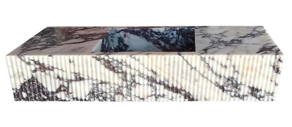Calacatta Viola Marble Wall-Mount Vanity Sink 20x56