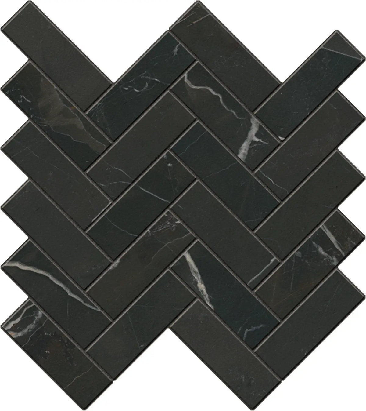 Charme Evo Calacatta Black Bullnose Marble Look Porcelain Moldings 3x24