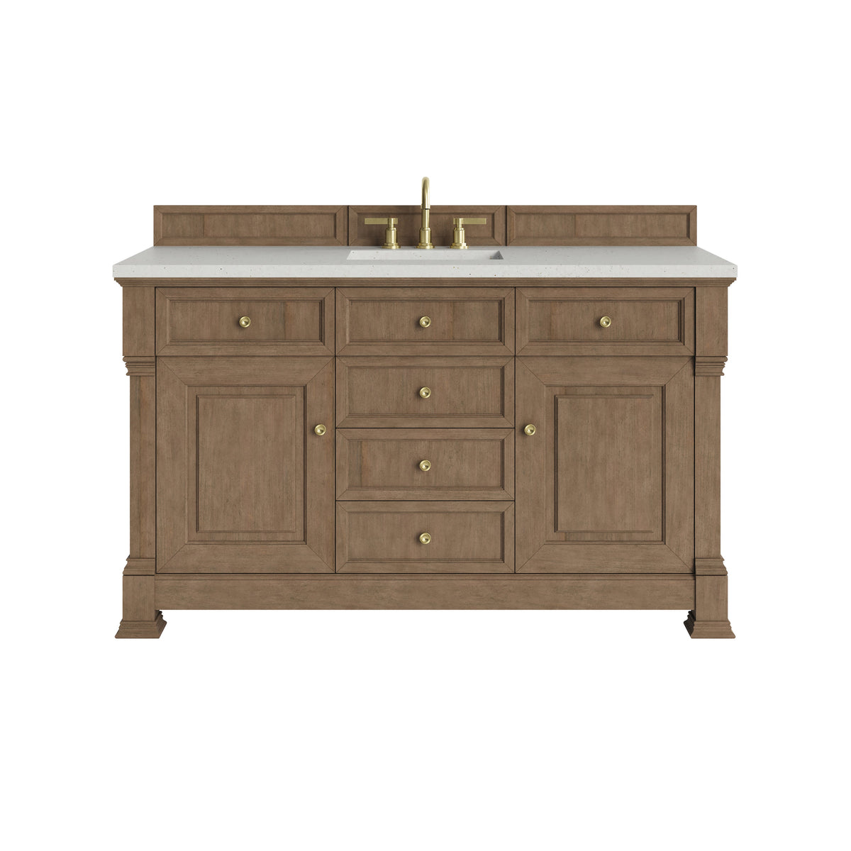 James Martin Brookfield 60" Single Bathroom Vanity, Pecan