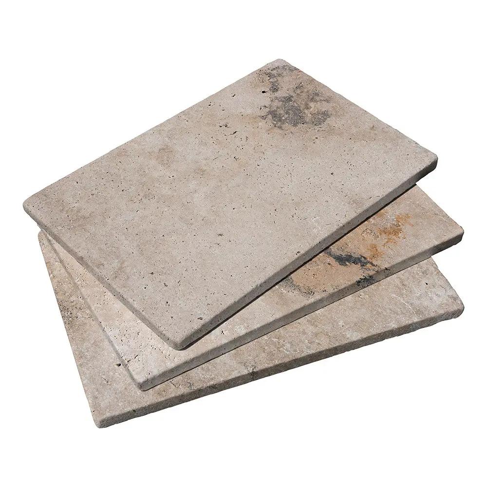 Country Classic Tumbled Bullnose Travertine Pool Coping 12x24 5cm