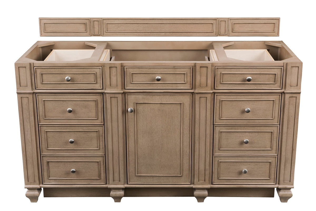James Martin Bristol 60" Single Bathroom Vanity, Whitewashed Walnut