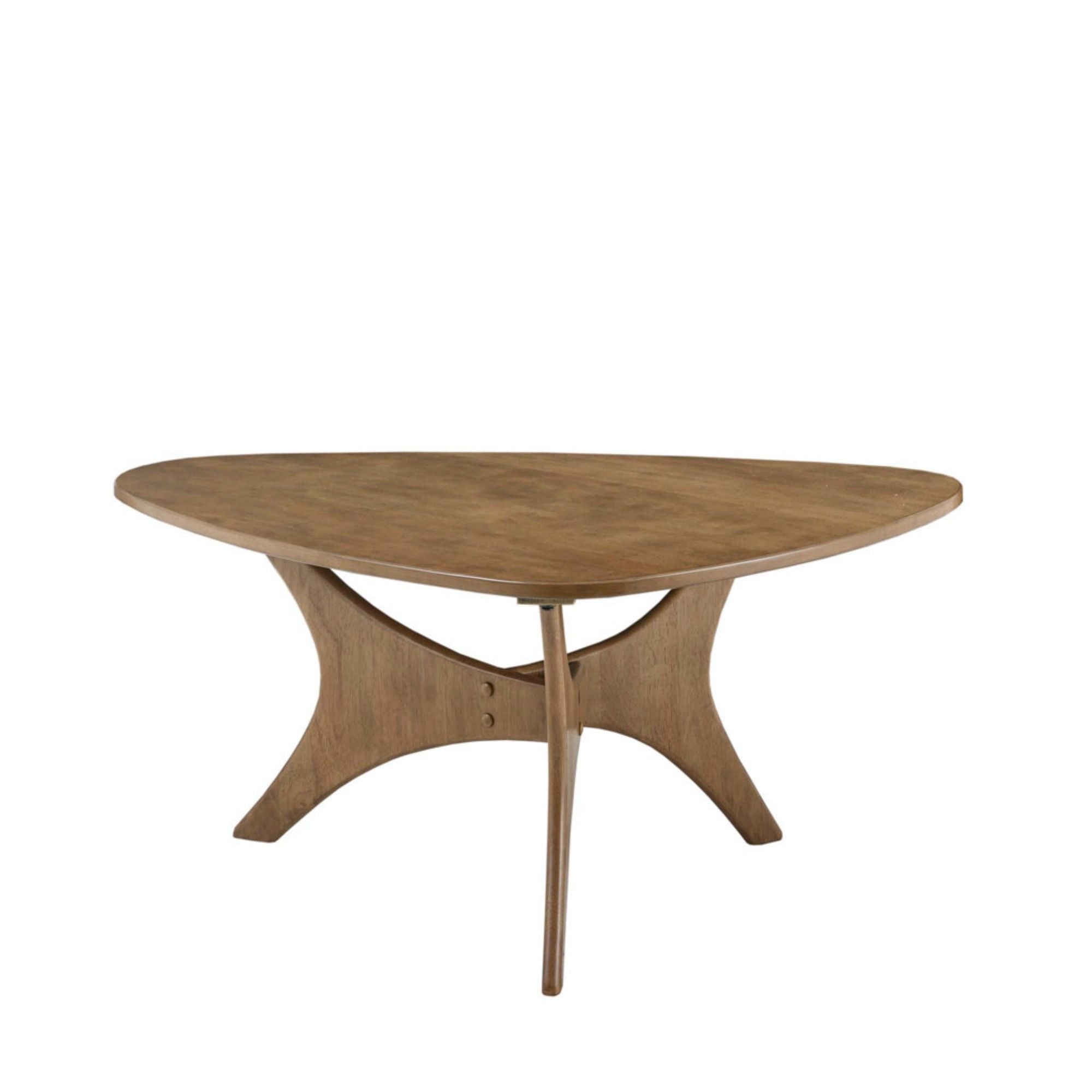 Triangle Side Table with Wood Veneer Top - Dark Brown or Light Brown