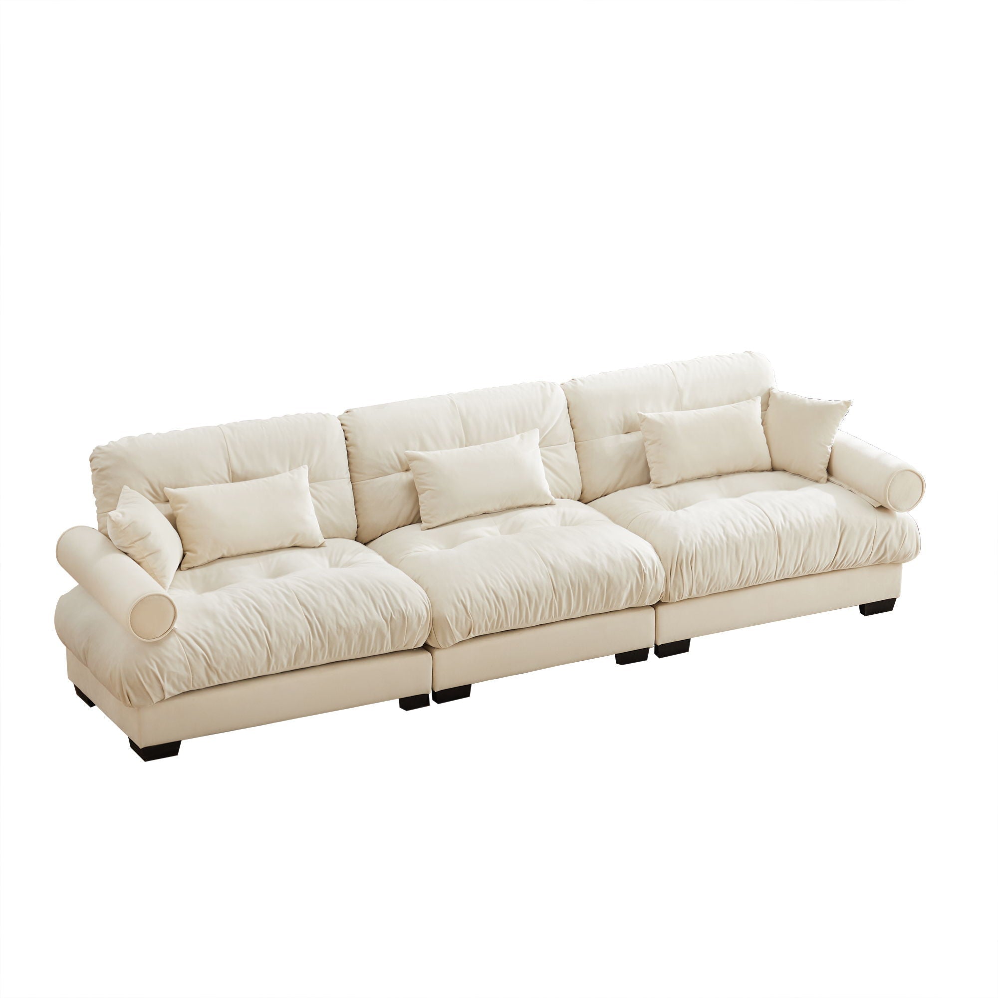 Modern Oversize Sofa with Cloud-Like Comfort - Fabric Stationary Sofa