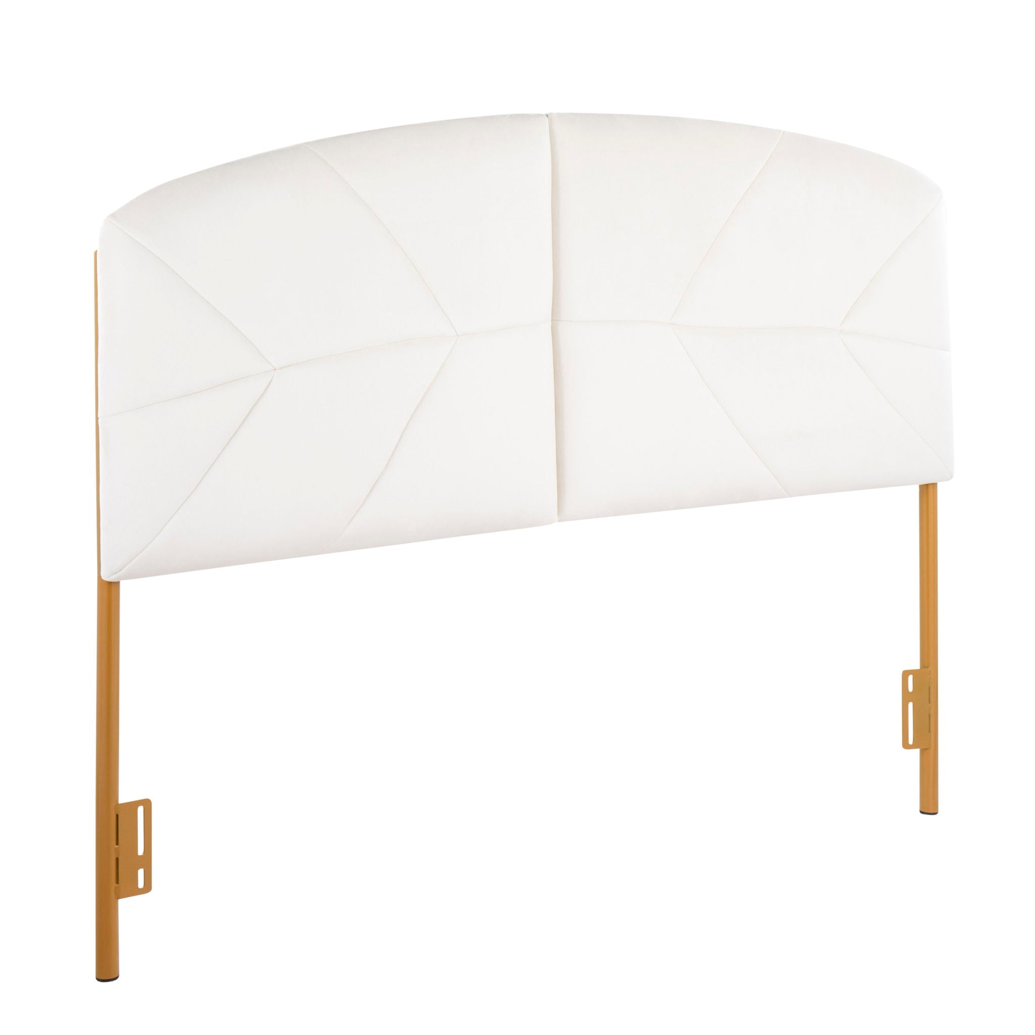Contemporary Glam Upholstered Headboard with Tufted Detail - Black, White, or Gray