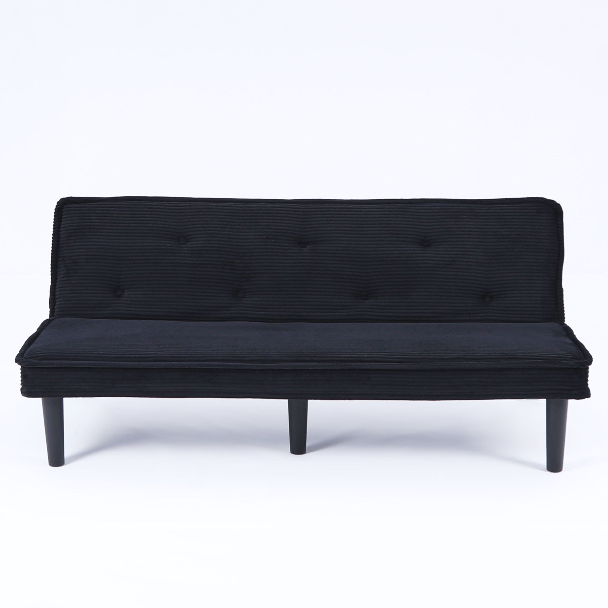 Versatile Sofa Bed with Solid Wood Frame - Pink, Beige, or Black
