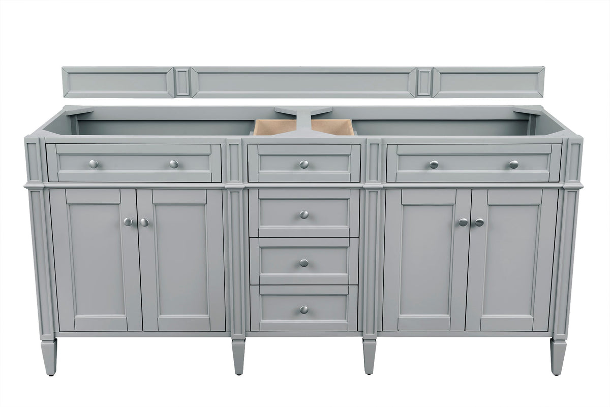 James Martin Brittany 72" Double Bathroom Vanity, Urban Gray