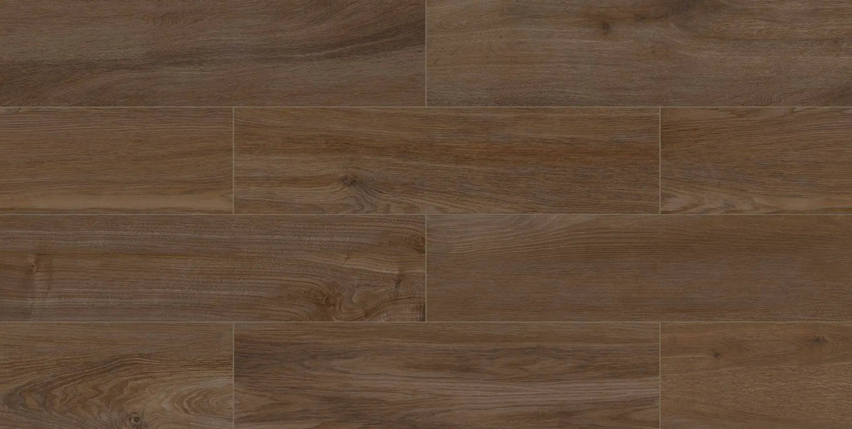 Frontier20 Essence Brown Wood Look Porcelain Pavers 12x48