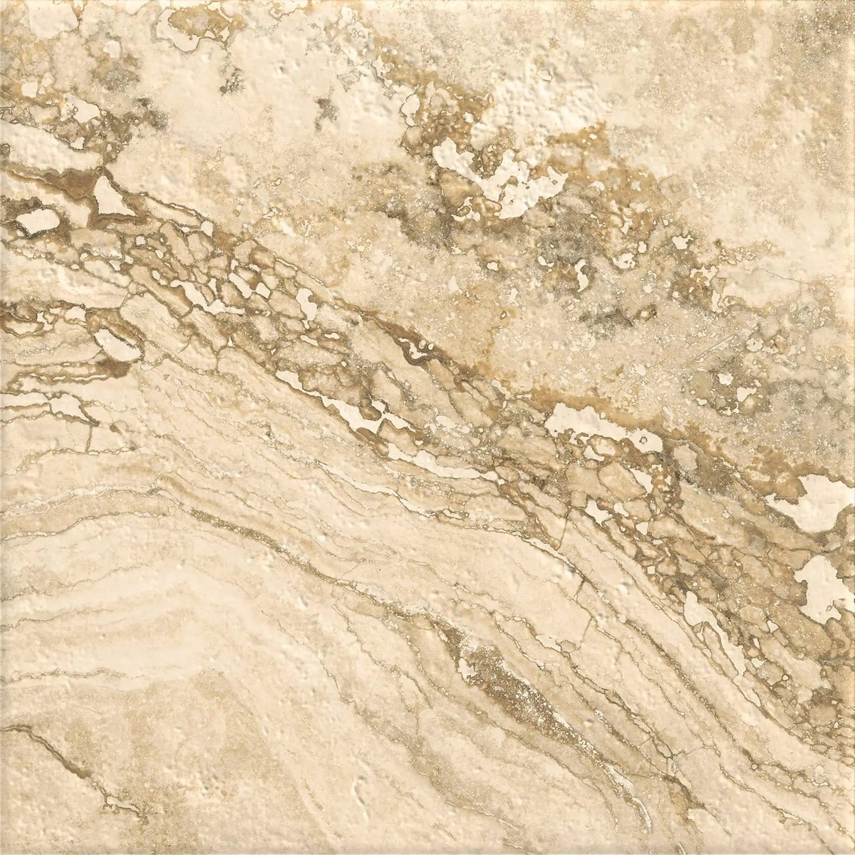 Frontier20 Travertine Cross Cut Country Classic Double Mesh Look Porcelain Moldings 24x24