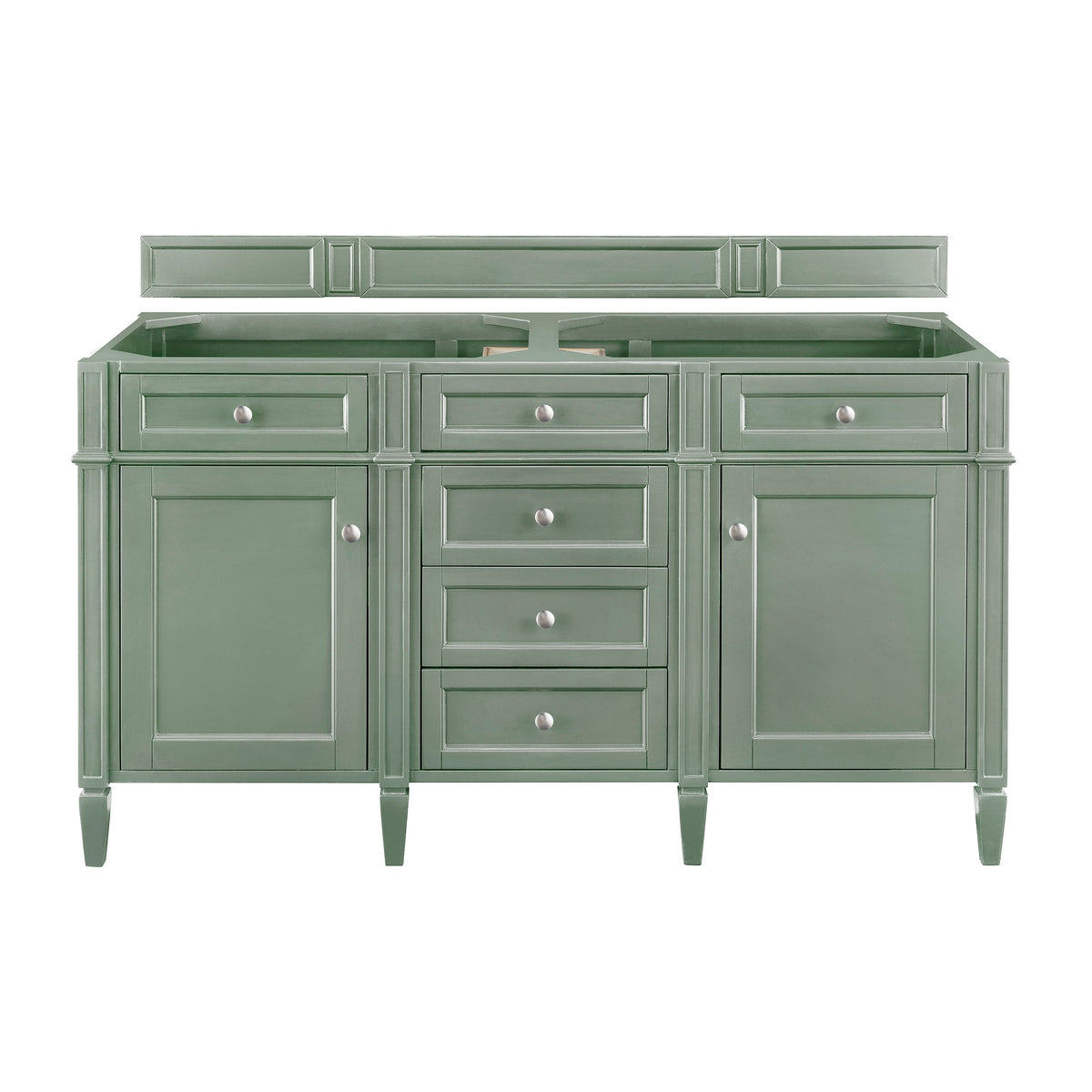 James Martin Brittany 60" Double Bathroom Vanity, Smokey Celadon