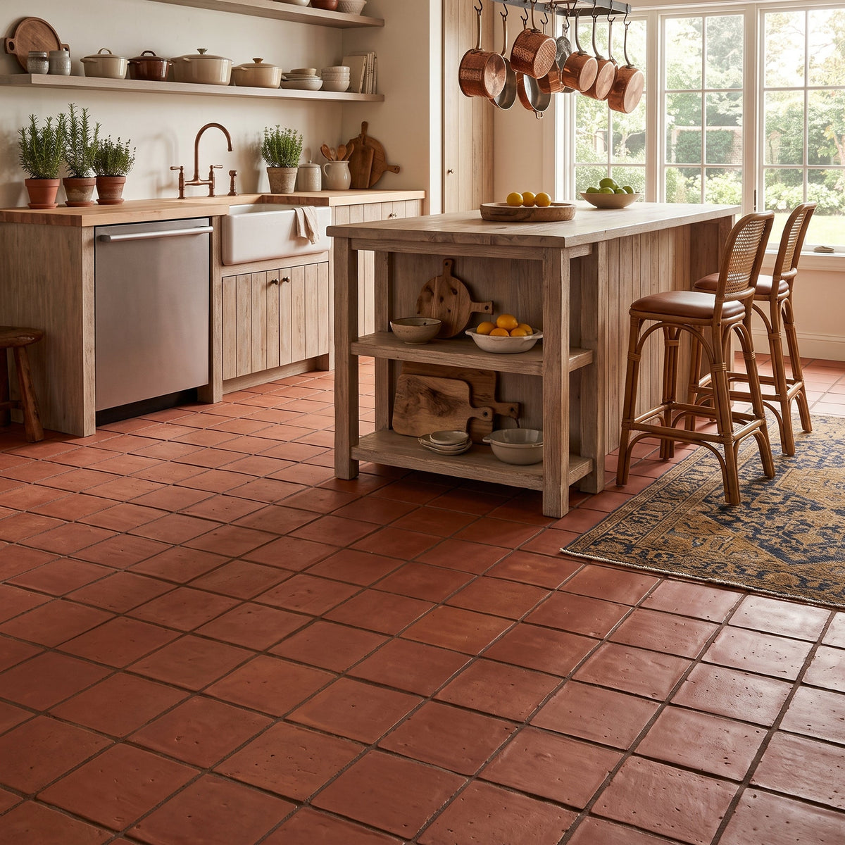 Hand Made Matte Terracotta Tiles 6x6