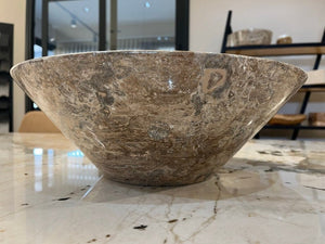 Handmade Valencia Travertine Conical Sink