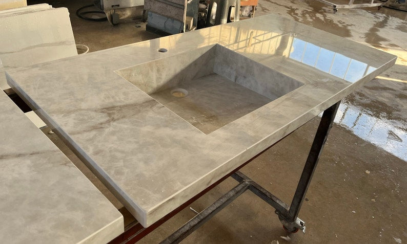 Custom Cyrstal Ice Polished Porcelain Sink (ES-057)