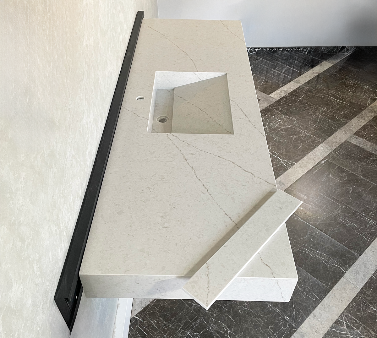 HANDCRAFTED CUSTOM DOUBLE QUARTZ SINK (QU-086)