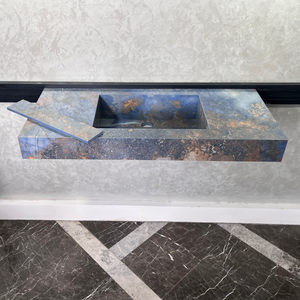 HANDCRAFTED THUNDERSTORM HIGH ENGINEERED STONE SINK (ES-043)