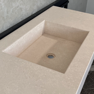 HANDCRAFTED CUSTOM LIMESTONE SINK (NS-062)