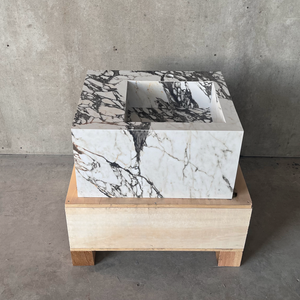 HANDCRAFTED MATERIA CORCHIA GOLD ENGINEERED PORCELAIN SINK (ES-045)