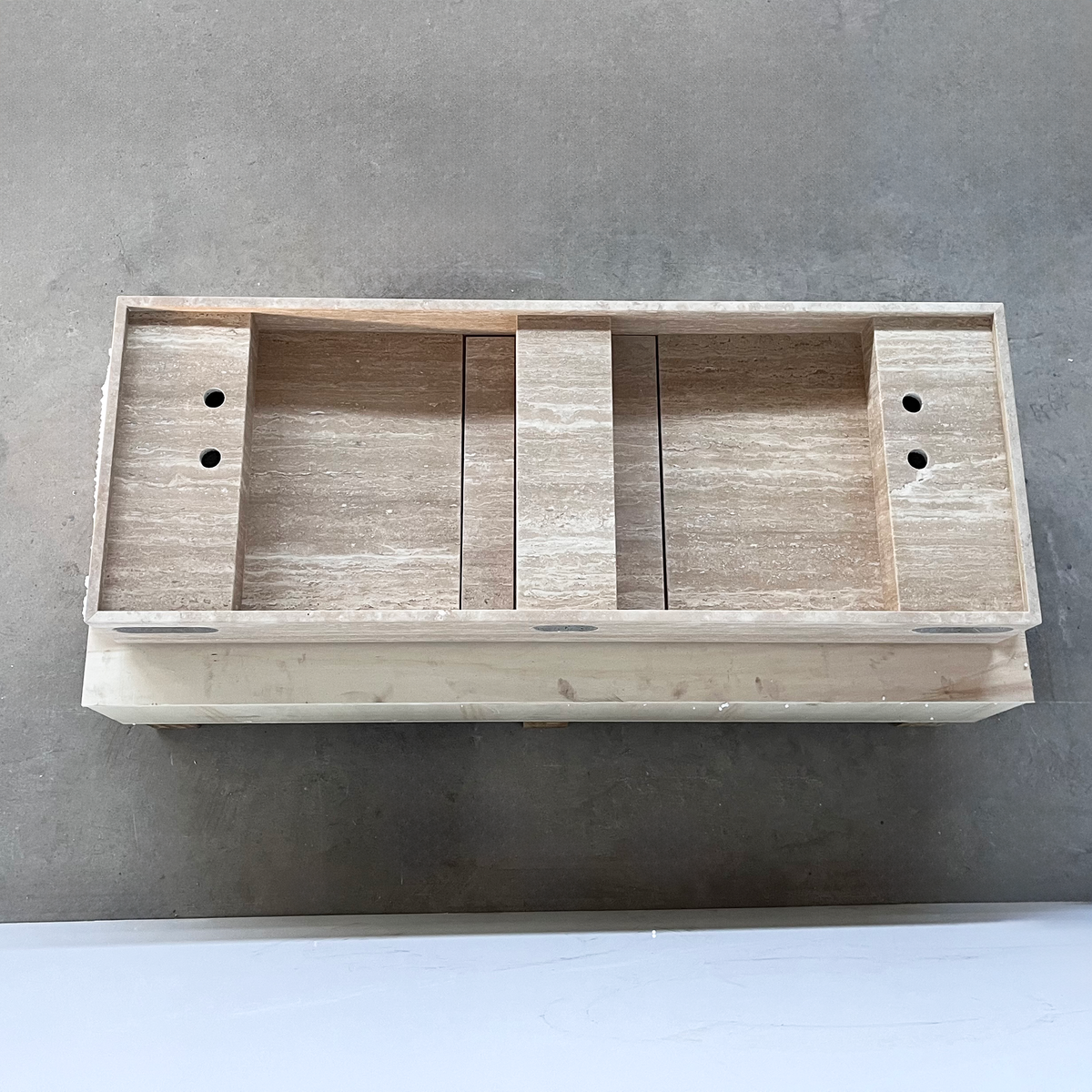 HANDCRAFTED CUSTOM TRAVERTINE SINK (TR-111)