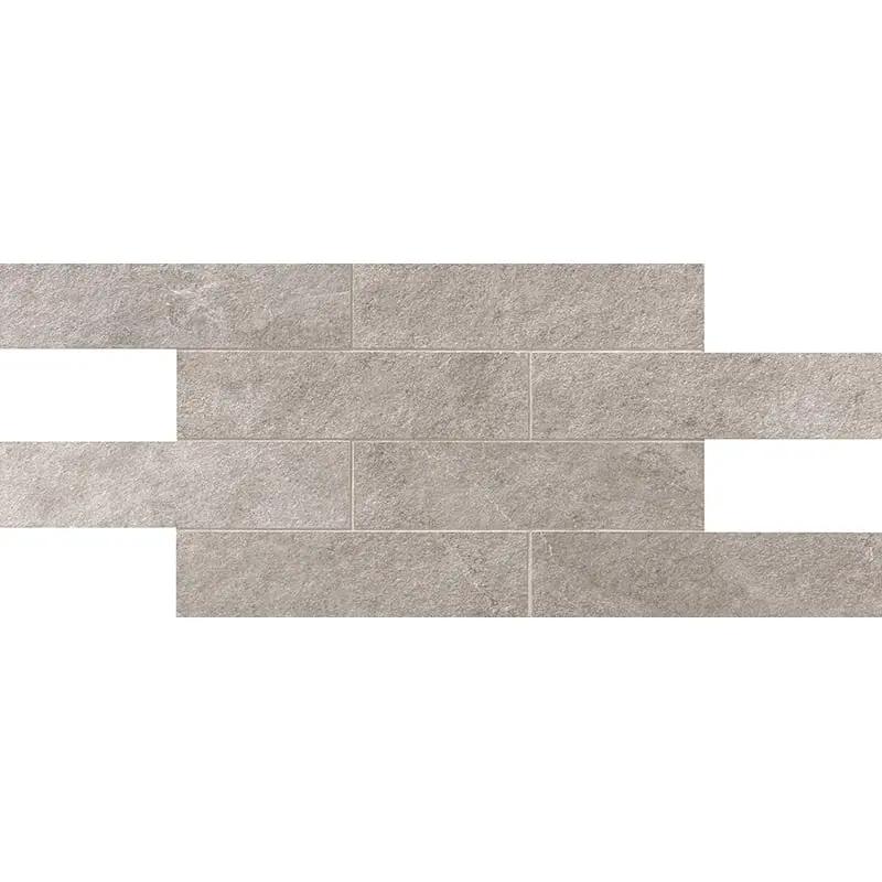 Ivory Flow Matte 2 3/4x11 1/2 Brick Mesh Mount Porcelain Mosaics 12x24