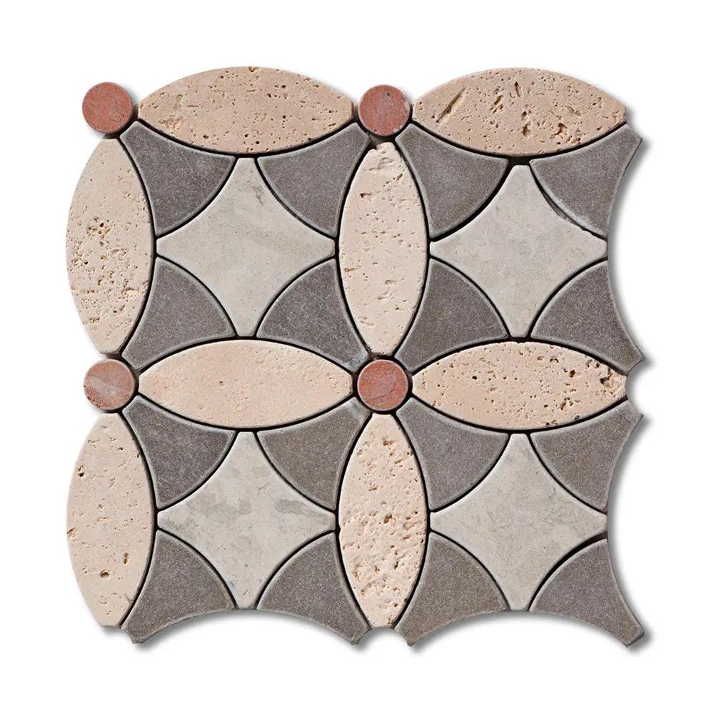 Chiaro Tumbled Aspendos Marble Mosaics 8x8