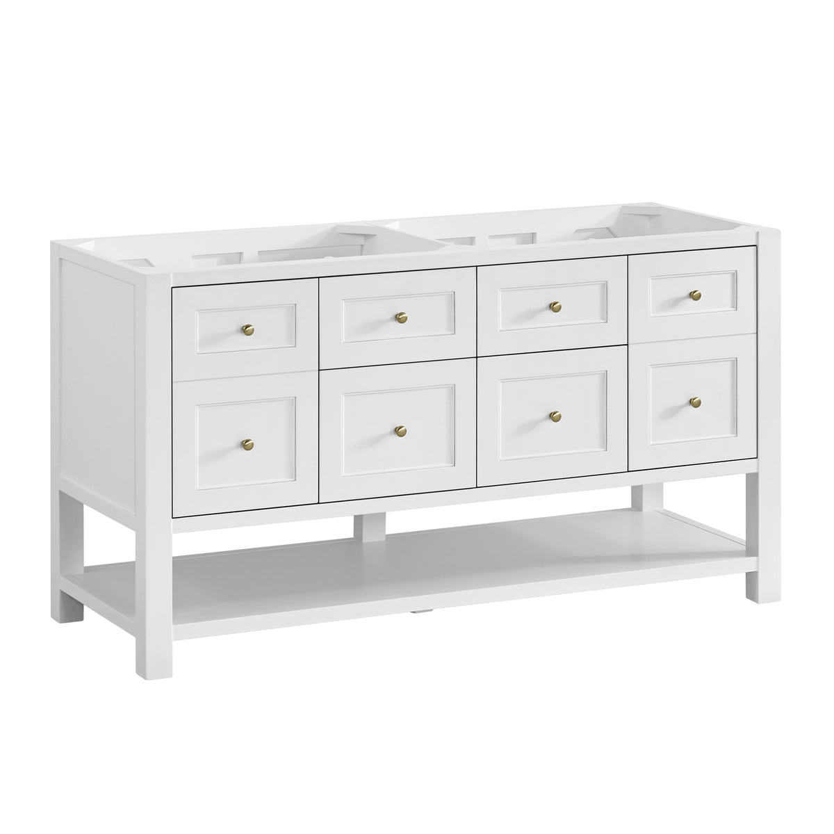 James Martin Breckenridge 60" Double Bathroom Vanity, Bright White
