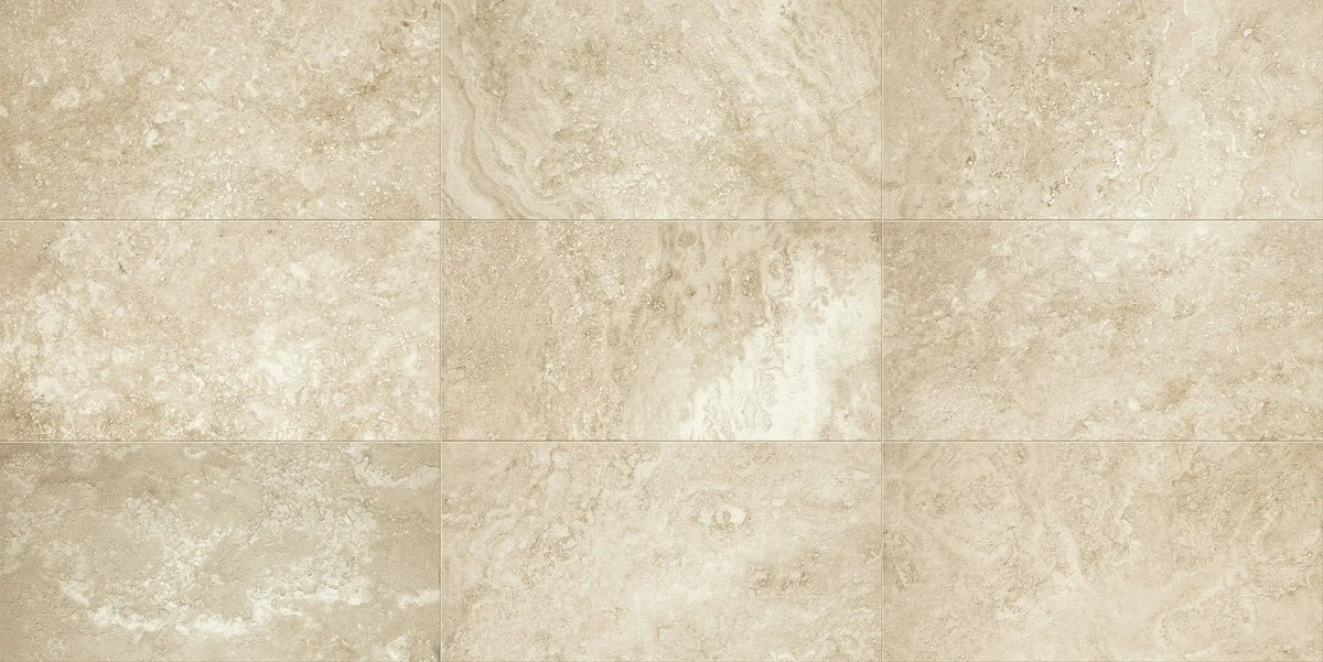 Trail Cross Cut Beige Anti-Slip Grip Travertine Look Porcelain Tiles 24x48