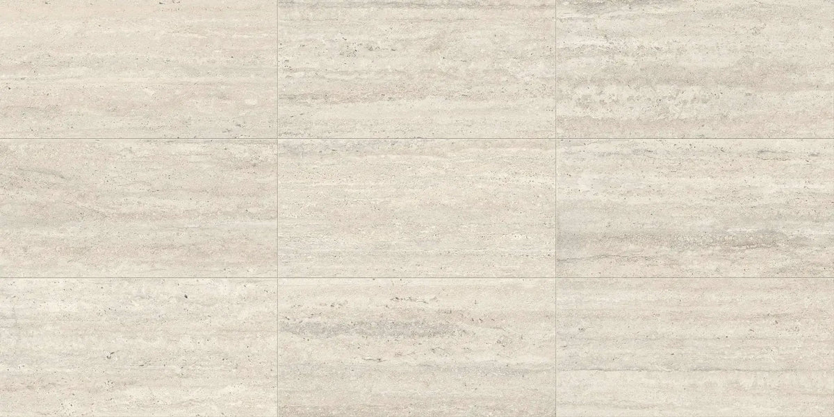 Trail Vein Cut Pearl Travertine Look Porcelain Tiles 12x24