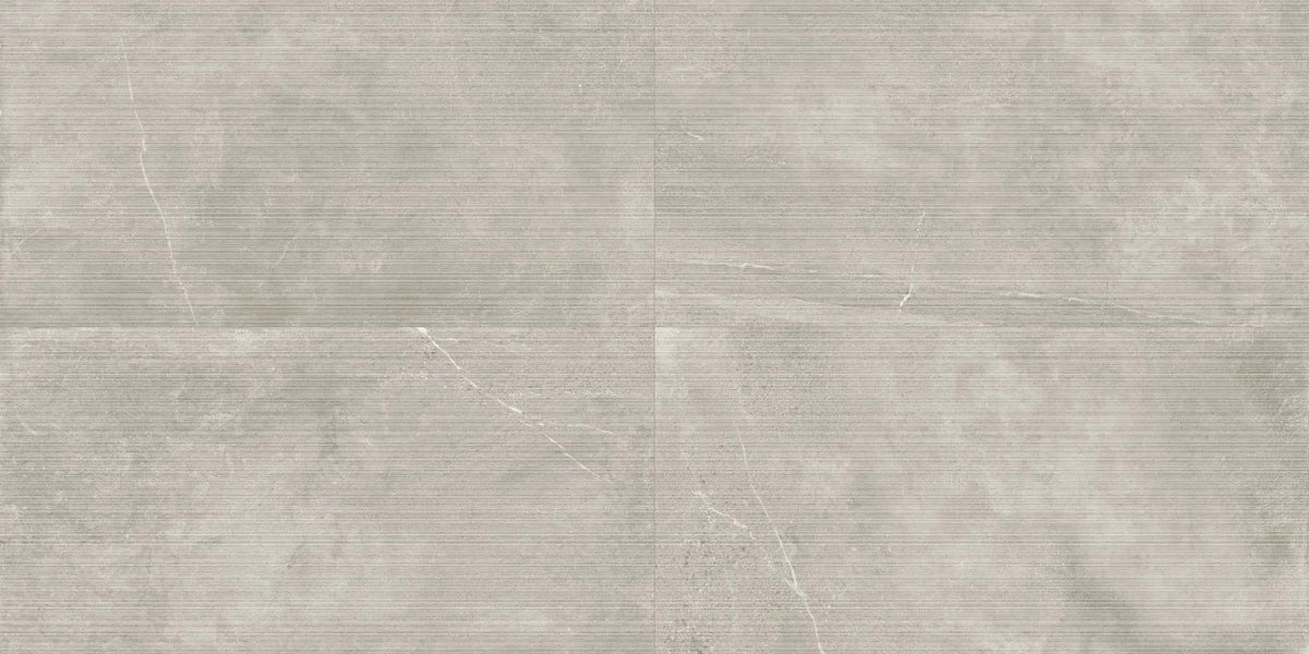 Veneer World Atelier Journey Line Modern Grey Stone Look Porcelain Accent Tiles 24x48