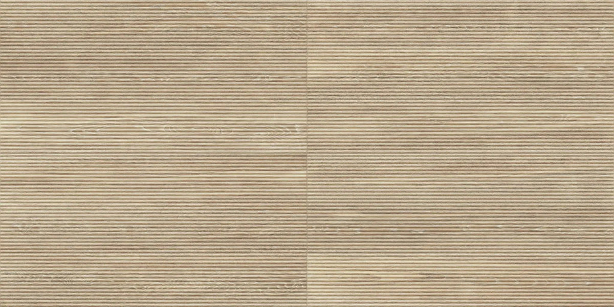 Veneer World Atelier Spirit Flute Spririt Elegant Oak Wood Look Porcelain Accent Tiles 24x48