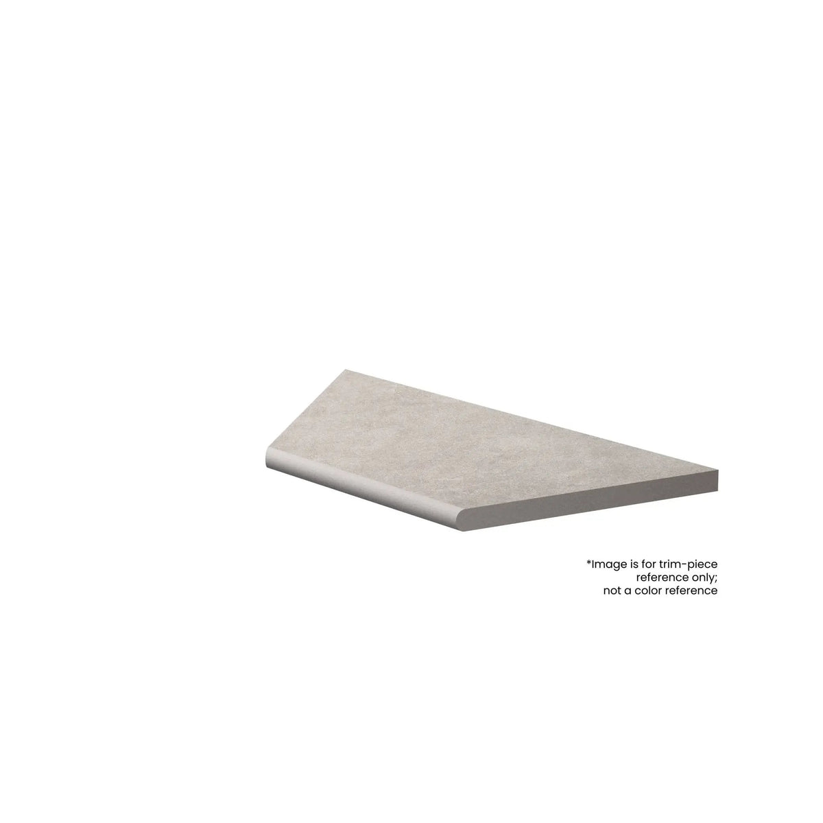 Frontier20 Michelangelo Extra White Coping & Stair Tread Corner Right Bullnose Marble Look Porcelain Moldings 12x48