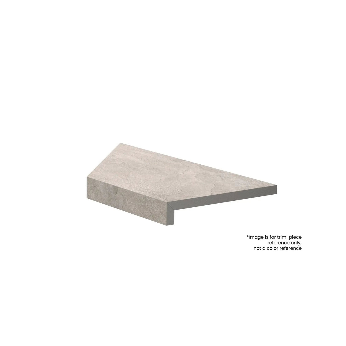 Frontier20 Barge Gold L Shape Mitered Edge Corner Right Quartz Look Porcelain Moldings 12x24